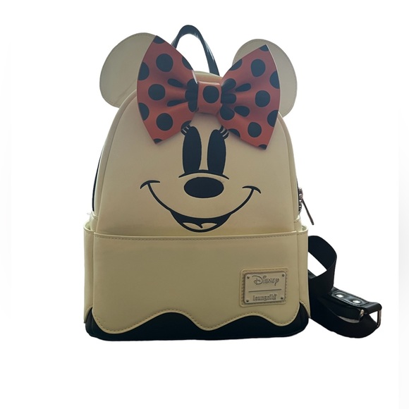 Loungefly Minnie Mouse ghost back pack - Picture 3 of 5